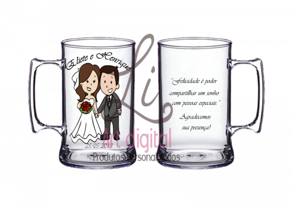 caneca de acrílico